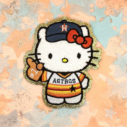 Kitty cheers for Astros Patch