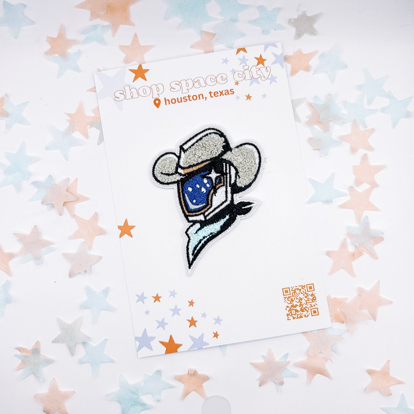 Sugarland Space Cowboys Chenille + Gold Glitter Adhesive Patch | Triple A Baseball | Houston Astros